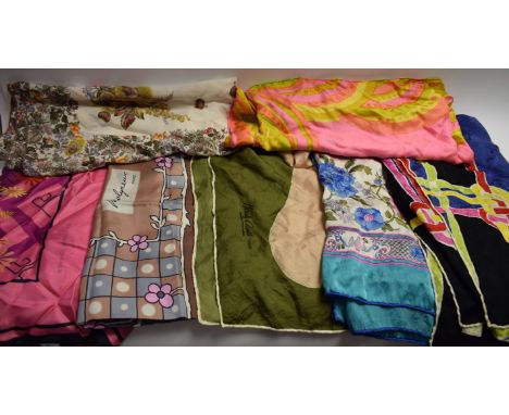Ladies Accessories - vintage silk scarves, Cresta Couture, Lanvin, Hardy Amies, Jean Louis Scherrer, Molyneux, Ostinelli, etc