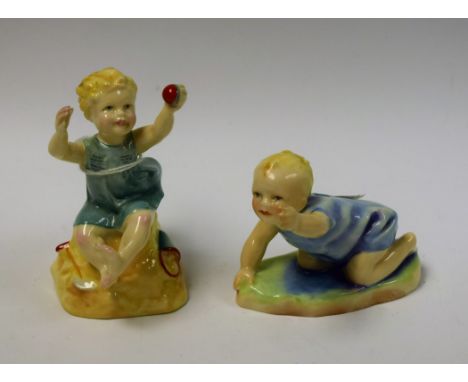 A Royal Worcester figure, modelled by F.G. Doughty, Michael, 6cm, printed crown and circle mark, model no. 2913;  another, Su