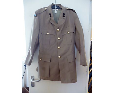 A Royal Fusilier's Dress jacket and trousers, together with two No. 4 Dress Army Officers jackets and trousers (parcel) toget