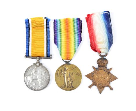 A WWI Middlesex Regiment trio, comprising Victory, War and 1914-15, awarded to L.CPL F.J. DUFFIELD MIDD'X R. (3) 