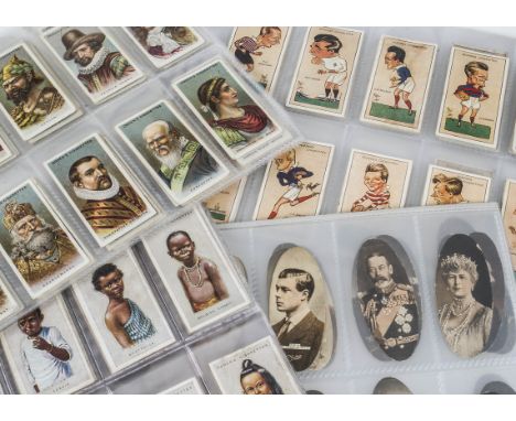 Cigarette Cards, Mixture, a varied collection, to include  Ogdens Leaders of Men and Children of All Nations (cut out), Carre