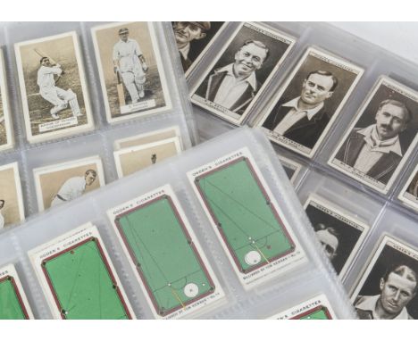 Cigarette Cards, Mixture, a collection of part sets to name, Ogdens Billiards (missing no 4 &amp; 5), Ogdens Cricketers 1926 