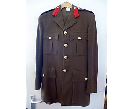 A Colonel's Army No.1 Service Dress Jacket and Trousers by Gieves, complete with rank badges and red tabs, together with No.1