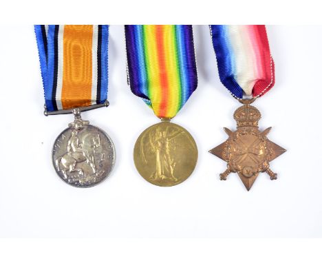 A WWI King's Own Yorkshire Light Infantry trio, awarded to  23176 PTE A. DALGARNO K.O.Y.L.I, the 1914-15 Star with different 