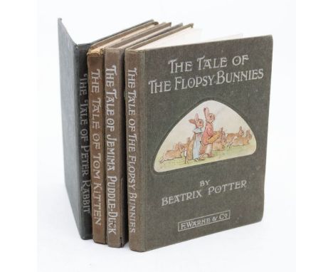 Potter, Beatrix. The Tale of Peter Rabbit, first edition [with 'wept big tears'], London: Warne &amp; Co., [1902], 98pp, 30 c