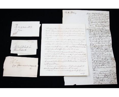 George III (1738-1820). An essay on the government, manuscript by George III, unsigned, four sides of one folded sheet, begin