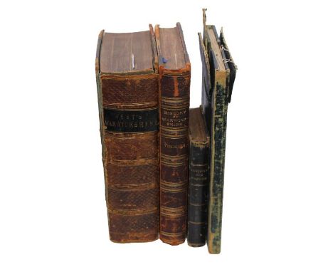 Timmins, Samuel. A History of Warwickshire, London: Elliot Stock, 1889, half-calf. Together with a foling hand-coloured Ordna