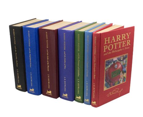 Rowling, J. K. Harry Potter. Deluxe Editions. A complete set of first deluxe editions, first impressions, comprising: Harry P