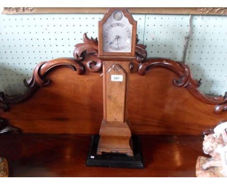 A 20th century reproduction scale model of a longcase clock, mounted on stepped rectangular base, 57cm.