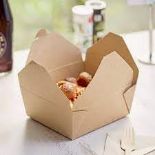 200 LUNCH BOX KRAFT - 201X143X65 - 2100 ML TAKEAWAY FOOD BOXES CARDBOARD KRAFT FOOD CONTAINERS
