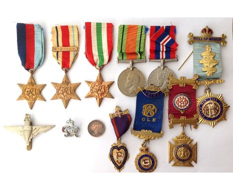 WW2 British Medals comprising of 1939-45 Star, Africa Star with 1st Army clasp, Italy Star, Defence Medal and War Medal. Comp