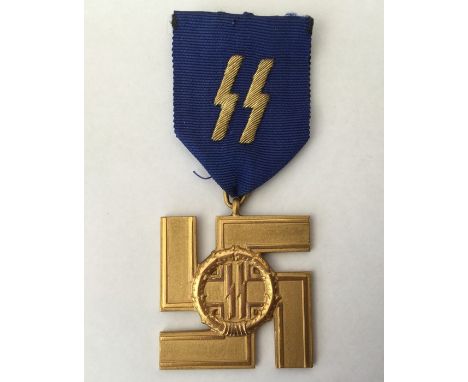 WW2 Third Reich SS-Dienstauszeichnung 1.Stufe (25 Jahre) - SS Long Service Award 1st Class (25 Years). Complete with replacem