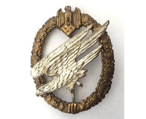 WW2 Third Reich&nbsp;Fallschirmschützenabzeichen des Heeres - Army Paratrooper Badge. No makers mark.