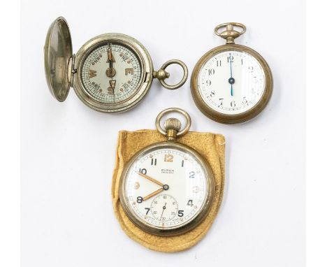 WW1 British Pocket Compass maker marked and dated Clement Clarke Ltd, London, VI 38669 1918. Along with a WW2 GSTP H15831 by 