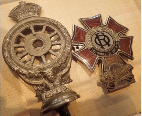 Two vintage motoring badges 