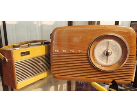 Vintage Bush transistor radio and a Roberts R1C2 radio 