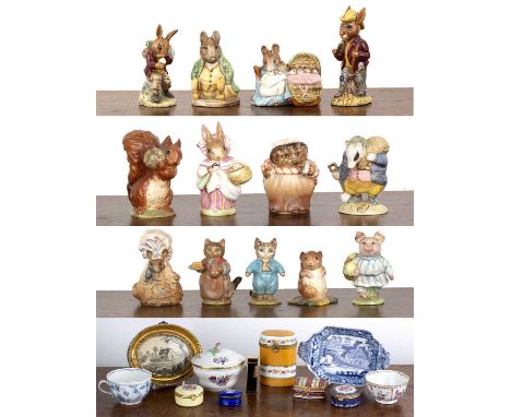 Collection of Beatrix Potter figuresto include Royal Doulton and Beswick including "Lady Mouse" from Tailor of Gloucester, "R