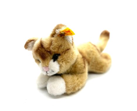 Steiff kitten teddy bear measures approx 9 inches long