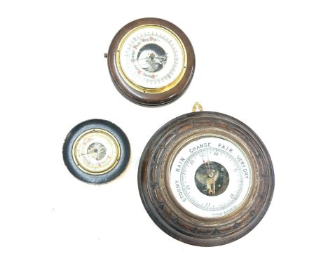 Three vintage barometers