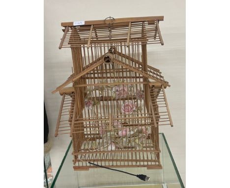 Vintage bamboo bird cage