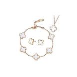 50 x RRP £15.35 ea Four-Leaf Clover Jewellery Set For Women Girls Total RRP £767.50 L26c