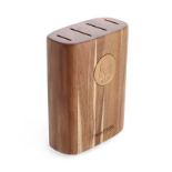4 x Mauviel 1830 Acacia Wood Knife Blocks - 4 Slots Lfd