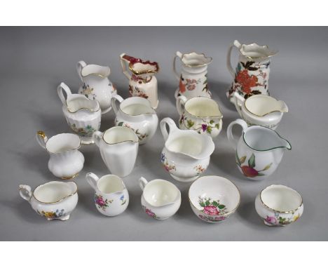 A Collection of Various Ceramic Jug to Include Examples by Coalport, Royal Albert, Mason's etc 