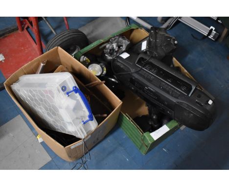 A Collection of Various Motion Sensor Light Fittings, Sterior, Electrical Items etc 