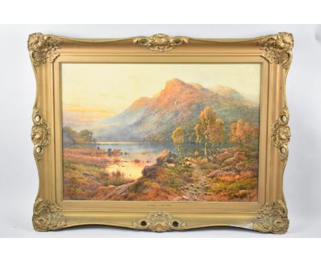 A Gilt Framed Alfred De Breanski Print, The Banks by Loch Achray, 60x42cm 