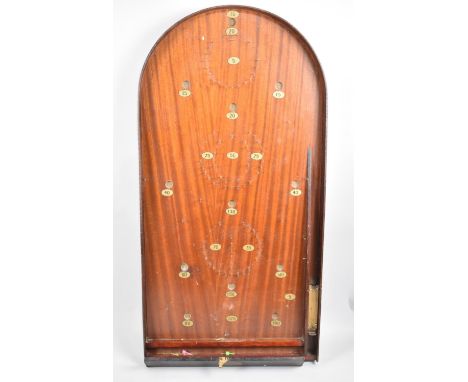 A Vintage Mahogany Amersham Scora Bagatelle Board, Working Order but no Balls, Some Pins Missing, 76cm High 
