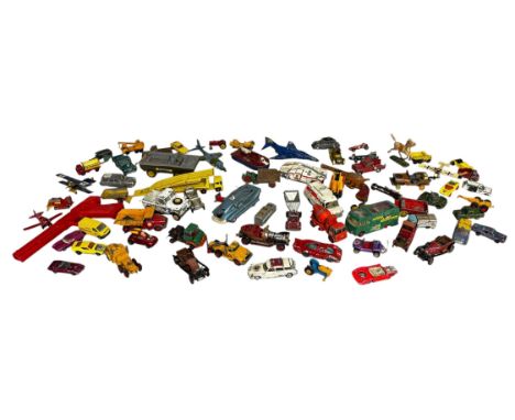 Large collection of Playworn Die Cast and Plastic Toys to include Corgi and Dinky