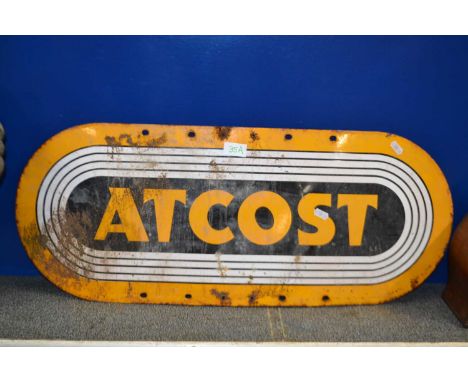 An Atcost oval enamel sign