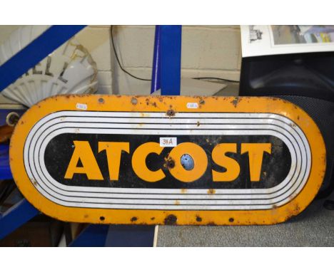An Atcost oval enamel sign 