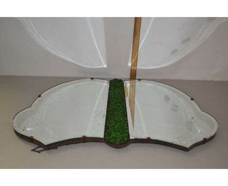 Shaped Art Deco style mirror