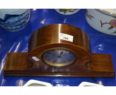 Edwardian mantel clock with stringing inlay