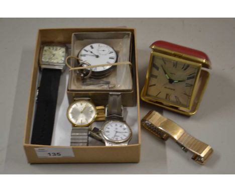 Silver cased pocket watch, a lady's Rotary wristwatch and others