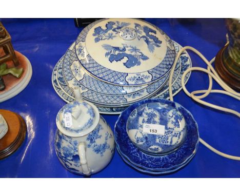 Group of ceramic wares including Japanese porcelain teapot, bowls, small saucers etc