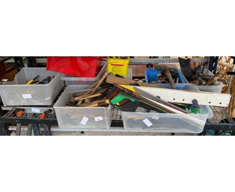 Large collection of hand tools and garage equipment