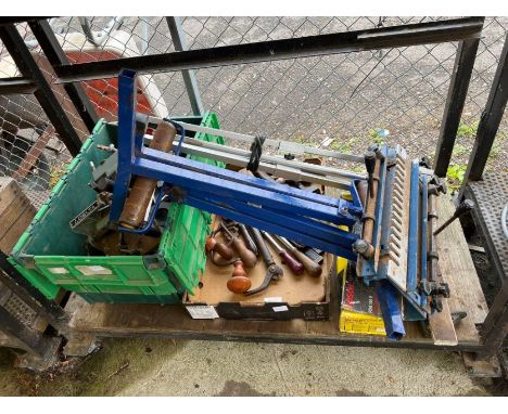 Various hand tools  including electric sander and other related items