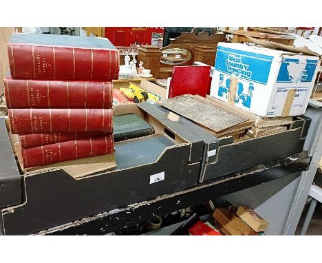 Half shelf of books to include John Bacon 'Liber Regis vel Thesaurus Rerum Ecclesiascirum' 1786; The Book of Martyrs, 1799 an