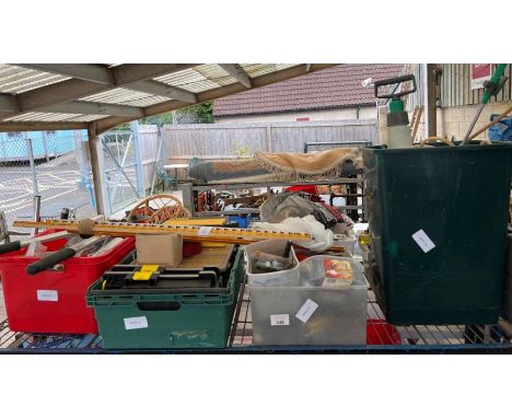 Large collection of hand tools and garage equipment
