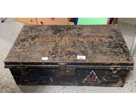 Vintage tin trunk