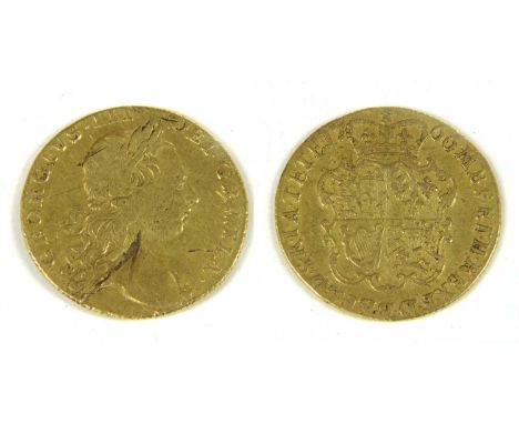 Coins, Great Britain, George III (1760-1820), Guinea, 1766, third laur. head r, (S. 3727), F but with deep scratches to obv.