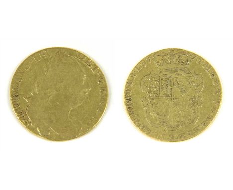 Coins, Great Britain, George III (1760-1820), Guinea, 1775, fourth laur. head r. (S. 3728), NF
