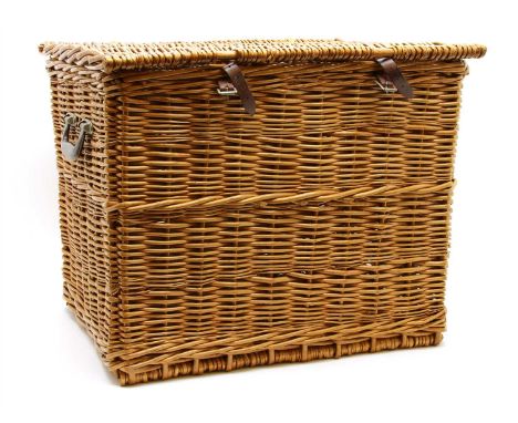 A modern Harrods wicker picnic hamper, 58cm wide, 47cm deep, 46cm high
