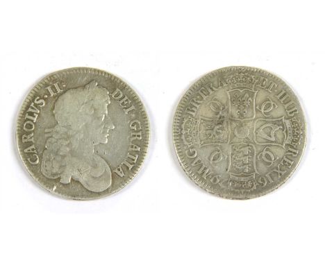 Coins, Great Britain, Charles II (1660-1685), Crown, 1679, third dr. bust r., T. PRIMO (S.3358) F