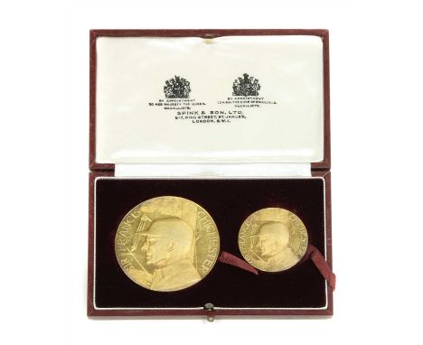 Medallions, Great Britain, two Sir Francis Chichester 'Gipsy Moth IV' commemmorative silver gilt medallions, produced by Spin