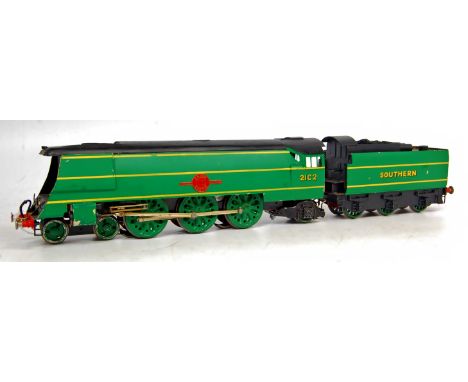 Scratch built Merchant Navy Class SR Green electric 4-6-2 locomotive, "Union Castle" No.21C2 with 6 wheel southern tender (G)