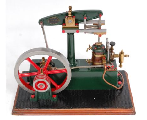 Stuart Turner Beam Engine, 1 inch bore x 2 inch stroke, wood clad single cylinder with drain cocks and slip eccentric fitted,