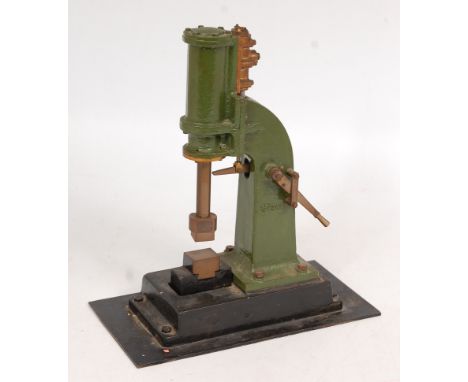 Stuart Turner steam hammer, part finished in dark green paint work with polished gun metal components, comprising of Steam in